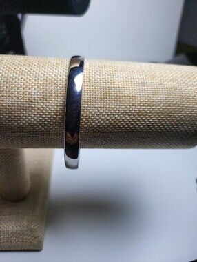 Monet Bangle Bracelet Silver Tone Signed